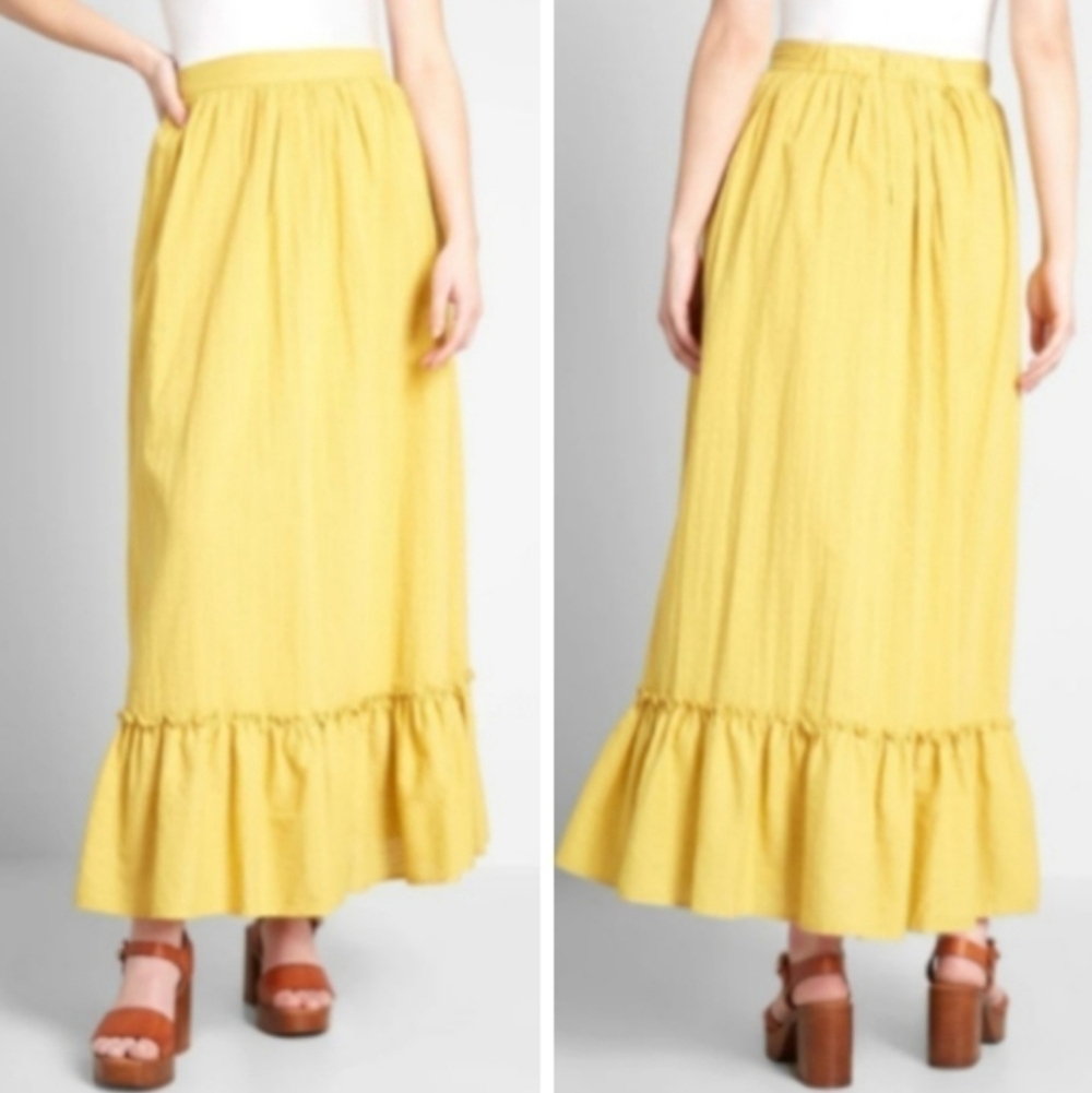 Modcloth Prairie Much So Maxi Skirt XL